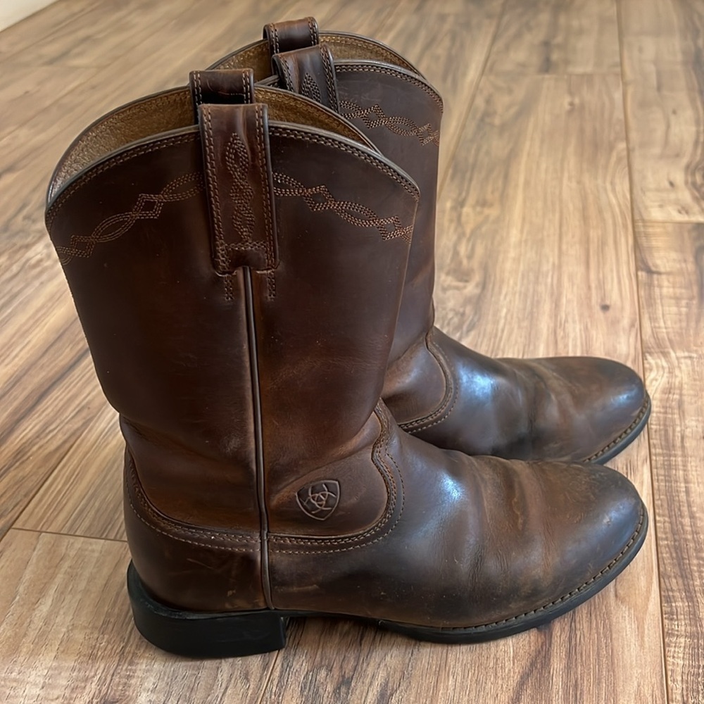 Ariat Heritage Roper Western Men’s Boots Size 8D in Distressed Brown